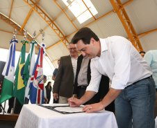 Governador Carlos Massa Ratinho Júnior inaugura em Guarapuava a nova sede do Colégio Estadual Leni Marlene Jacob  -  Guarapuava, 04/04/2019  -  Foto: Rodrigo Felix Leal/ANPr