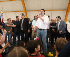 Governador Carlos Massa Ratinho Júnior inaugura em Guarapuava a nova sede do Colégio Estadual Leni Marlene Jacob  -  Guarapuava, 04/04/2019  -  Foto: Rodrigo Felix Leal/ANPr