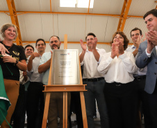 Governador Carlos Massa Ratinho Júnior inaugura em Guarapuava a nova sede do Colégio Estadual Leni Marlene Jacob  -  Guarapuava, 04/04/2019  -  Foto: Rodrigo Felix Leal/ANPr