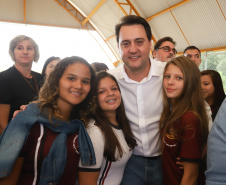 Governador Carlos Massa Ratinho Júnior inaugura em Guarapuava a nova sede do Colégio Estadual Leni Marlene Jacob  -  Guarapuava, 04/04/2019  -  Foto: Rodrigo Felix Leal/ANPr