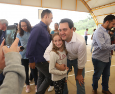 Governador Carlos Massa Ratinho Júnior inaugura em Guarapuava a nova sede do Colégio Estadual Leni Marlene Jacob  -  Guarapuava, 04/04/2019  -  Foto: Rodrigo Felix Leal/ANPr