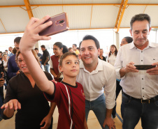 Governador Carlos Massa Ratinho Júnior inaugura em Guarapuava a nova sede do Colégio Estadual Leni Marlene Jacob  -  Guarapuava, 04/04/2019  -  Foto: Rodrigo Felix Leal/ANPr