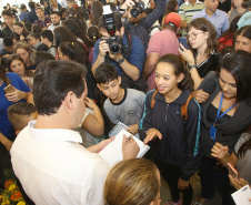 |Governador Carlos Massa Ratinho Júnior inaugura em Guarapuava a nova sede do Colégio Estadual Pedro Carli  -  Guarapuava, 04/04/2019  -  Foto: Jaelson Lucas/ANPr
