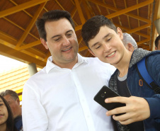 |Governador Carlos Massa Ratinho Júnior inaugura em Guarapuava a nova sede do Colégio Estadual Pedro Carli  -  Guarapuava, 04/04/2019  -  Foto: Jaelson Lucas/ANPr