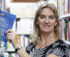 Laugenice Gerber, diretora do Colégio Estadual Barão de Antonina, em Rio Negro.Rio Negro, 13-03-19.Foto: Arnaldo Alves / ANPr.