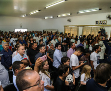 O governador Carlos Massa Ratinho Junior  assina ordem de serviço para construção de Escola em Mauá da Serra nesta quarta-feira (10).  Mauá da Serra, 10/04/2019 -  Foto: Geraldo Bubniak/ANPr
