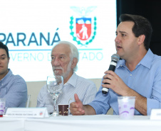 O governador Carlos Massa Ratinho Junior  participa de coletiva na Expolondrina nesta quarta-feira (10).  Londrina, 10/04/2019 -  Foto: Rodrigo Félix Leal/ANPr