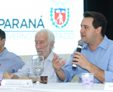 O governador Carlos Massa Ratinho Junior  participa de coletiva na Expolondrina nesta quarta-feira (10).  Londrina, 10/04/2019 -  Foto: Rodrigo Félix Leal/ANPr
