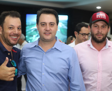 O governador Carlos Massa Ratinho Junior  participa de coletiva na Expolondrina nesta quarta-feira (10).  Londrina, 10/04/2019 -  Foto: Rodrigo Félix Leal/ANPr