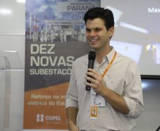 A Copel vai investir R$ 227 milhões em obras e novos empreendimentos somente na região Norte do Estado. O número foi apresentado pelo presidente da Copel, Daniel Pimentel Slaviero (foto), e pelo diretor de Distribuição, Maximiliano Orfali, em reunião com empresários nesta quinta (11), em Londrina.  -  Londrina, 11/04/2019  -  Foto: Divulgação Copel
