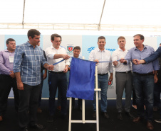 O governador Carlos Massa Ratinho Junior e o presidente da Sanepar, Cláudio Stábile, inauguraram nesta quinta-feira (11) um novo sistema de abastecimento de água em Londrina, capaz de atender quaisquer emergências ou inconstâncias na cidade. -  Londrina, 11/04/2019  -  Foto: Rodrigo Felix Leal/ANPr
