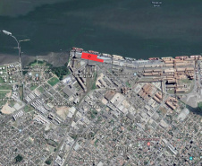 O Porto de Paranaguá terá uma nova área de cerca de 27,5 mil metros quadrados, na faixa primária, destinada à operação de celulose, na extremidade oeste do cais comercial. A Secretaria Nacional de Portos divulgou o edital nesta sexta-feira (112). O investimento previsto é de R$ 103 milhões.  -  Paranaguá, 12/04/2019  -  Foto: Divulgação APPA