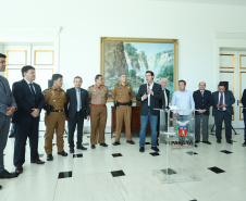 Governador anuncia pagamento das promoções dos praças-militares. -  Curitiba, 15/04/2019  -  Foto: Rodrigo Félix Leal/ANPr