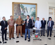 Governador anuncia pagamento das promoções dos praças-militares. -  Curitiba, 15/04/2019  -  Foto de Gilson Abreu ANPr