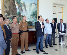Governador anuncia pagamento das promoções dos praças-militares. -  Curitiba, 15/04/2019  -  Foto de Gilson Abreu ANPr