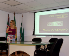 A SESA promoveu hoje (15) evento de atualização sobre prevenção da cegueira para servidores de todas as Regionais de Saúde. Abril é considerado como mês da conscientização da população sobre a prevenção das doenças que atingem a visão  -  Curitiba, 15/04/2019  -  Foto: Divulgação SESA
