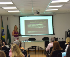 A SESA promoveu hoje (15) evento de atualização sobre prevenção da cegueira para servidores de todas as Regionais de Saúde. Abril é considerado como mês da conscientização da população sobre a prevenção das doenças que atingem a visão  -  Curitiba, 15/04/2019  -  Foto: Divulgação SESA