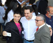 Governador Carlos Massa Ratinho Júnior visita a fábrica da Klabin em Ortigueira, na assinatura de convênio com a empresa e a prefeitura do município para a construção da Escola Técnica de Operação Florestal e Agrícola. - Ortigueira, 16/04/2019 - Foto: Jaelson Lucas/ANPr