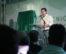 Governador Carlos Massa Ratinho Júnior visita a fábrica da Klabin em Ortigueira, na assinatura de convênio com a empresa e a prefeitura do município para a construção da Escola Técnica de Operação Florestal e Agrícola. - Ortigueira, 16/04/2019 - Foto: Jaelson Lucas/ANPr