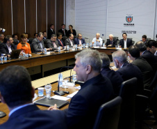 Reunião de secretariado, a pedido do governador Carlos Massa Ratinho Junior, a Controladoria Geral do Estado (GGE) editou uma resolução e solicitou a todos os secretários de Estado a divulgação das suas respectivas agendas nos portais institucionais das pastas. O objetivo é disponibilizar a ferramenta para consulta pública até o começo de março. Curitiba,19/02/2019 Foto:Jaelson Lucas / ANPr