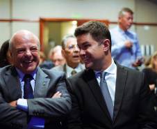 As principais ações e os resultados dos primeiros 100 dias de governo foram apresentados pelo chefe da Casa Civil do Paraná, Guto Silva, a empresários e lideranças do Estado, em evento realizado pelo Instituto Democracia e Liberdade (IDL), nesta terça-feira (16), em Curitiba. Foto: Casa Civil