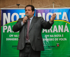 O Governo do Estado entrega os três principais prêmios do sorteio de Abril do programa Nota Paraná, de R$ 20 mil, R$ 30 mil e R$ 50 mil. A solenidade de premiação acontece na Secretaria de Estado da Fazenda, em Curitiba nesta quarta-feira (17).   Curitiba, 17/04/2019 -  Foto: Geraldo Bubniak/ANPr