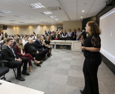 O governador em exercício Darci Piana participa da homenagem a ex-primeira dama do Paraná, Fani Lerner.Curitiba, 23-04-19.Foto: Arnaldo Alves / ANPr.