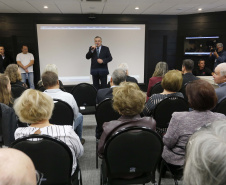 O governador em exercício Darci Piana participa da homenagem a ex-primeira dama do Paraná, Fani Lerner.Curitiba, 23-04-19.Foto: Arnaldo Alves / ANPr.