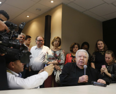 O governador em exercício Darci Piana participa da homenagem a ex-primeira dama do Paraná, Fani Lerner.Curitiba, 23-04-19.Foto: Arnaldo Alves / ANPr.