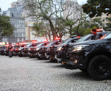 A Polícia Militar começou às 7 horas desta quarta-feira (24) uma megaoperação, a Operação Tiradentes, em todo o Estado, com aproximadamente três mil policiais, 1,2 mil viaturas, além do policiamento já feito rotineiramente. A operação vai até a manhã desta quinta-feira (25) e faz parte de uma ação nacional.  -  Foto: Divulgação PMPR