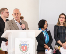O governador em exercício Darci Piana participa da Posse  dos novos representantes da sociedade civil para a gestão 2019/2021 do O Conselho Estadual do Idoso (CEDI) do Paraná   no Salão de Atos do Palácio Iguaçu,  nesta quarta-feira (24).   Curitiba, 24/04/2019 -  Foto: Geraldo Bubniak/ANPr
