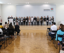 O governador em exercício Darci Piana participa da Posse  dos novos representantes da sociedade civil para a gestão 2019/2021 do O Conselho Estadual do Idoso (CEDI) do Paraná   no Salão de Atos do Palácio Iguaçu,  nesta quarta-feira (24).   Curitiba, 24/04/2019 -  Foto: Geraldo Bubniak/ANPr