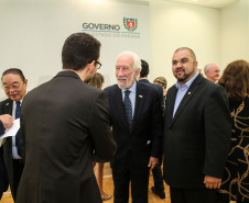 O governador em exercício Darci Piana participa da Posse  dos novos representantes da sociedade civil para a gestão 2019/2021 do O Conselho Estadual do Idoso (CEDI) do Paraná   no Salão de Atos do Palácio Iguaçu,  nesta quarta-feira (24).   Curitiba, 24/04/2019 -  Foto: Geraldo Bubniak/ANPr