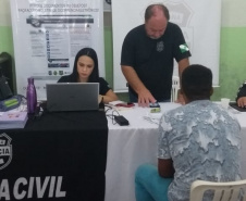 A quinta edição da feira de serviços Paraná Cidadão em 2019 aconteceu em Mandirituba com 7,6 mil atendimentos registrados. Cerca de 5 mil pessoas que passaram pelo evento, encerrado nesta sexta-feira (26), tiveram acesso a diversos serviços gratuitos disponibilizados em um único local.  Mandirituba, 26/04/2019   -  Foto: Divulgação SEJUF