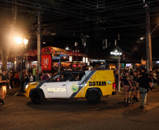 A Polícia Militar do Paraná deflagra a megaoperação Primo que cumpriu 16 mandados de Prisão e de Busca e Apreensão e resultou em 19 encaminhamentos, sendo 15 adultos e quatro adolescentes apreendidos, bem como uma quantidade de drogas recolhida.  -  Curitiba, 26/04/2019  -  Foto: Soldado Amanda Morais