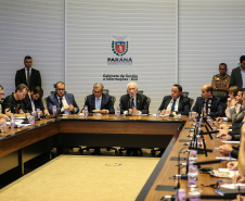 O vice governador Darci Piana participa de reunião com representantes dos servidores publicos  no Palácio Iguaçu,  nesta segunda-feira (29).   Curitiba, 24/04/2019 -  Foto: Geraldo Bubniak/ANPr