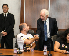 O vice governador Darci Piana participa de reunião com representantes dos servidores publicos  no Palácio Iguaçu,  nesta segunda-feira (29).   Curitiba, 24/04/2019 -  Foto: Geraldo Bubniak/ANPr