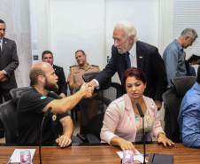 O vice governador Darci Piana participa de reunião com representantes dos servidores publicos  no Palácio Iguaçu,  nesta segunda-feira (29).   Curitiba, 24/04/2019 -  Foto: Geraldo Bubniak/ANPr