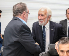 O vice governador Darci Piana participa de reunião com representantes dos servidores publicos  no Palácio Iguaçu,  nesta segunda-feira (29).   Curitiba, 24/04/2019 -  Foto: Geraldo Bubniak/ANPr