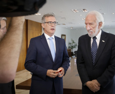 Coletiva de imprensa com o vice-governador Darci Piana.  -  29/04/2019  -  Foto: Arnaldo Alves/ANPr