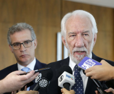 Coletiva de imprensa com o vice-governador Darci Piana.  -  29/04/2019  -  Foto: Arnaldo Alves/ANPr