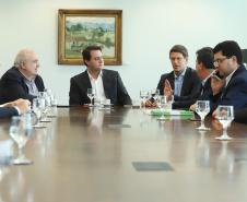 Governador Carlos Massa Ratinho Junior recebe o ministro do Meio Ambiente, Ricardo Salles  -  Curitiba, 30/04/2019  -  Foto: Rodrigo Félix Leal/ANPr