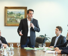 Governador Carlos Massa Ratinho Junior recebe o ministro do Meio Ambiente, Ricardo Salles  -  Curitiba, 30/04/2019  -  Foto: Rodrigo Félix Leal/ANPr