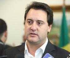Governador Carlos Massa Ratinho Junior recebe o ministro do Meio Ambiente, Ricardo Salles  -  Curitiba, 30/04/2019  -  Foto: Rodrigo Félix Leal/ANPr