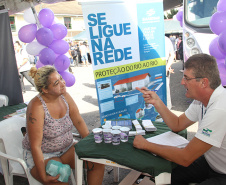 A Secretaria da Justiça, Família e Trabalho registrou mais de 2 mil atendimentos no evento em comemoração a duas importantes datas: o Dia Nacional da Mulher (30 de abril) e o Dia do Trabalho (1º de maio).  -  Curitiba, 30/04/2019  -  Foto: Divulgação SEJUF