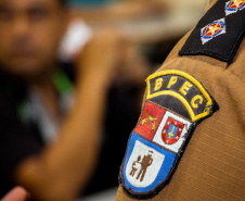 Policiais militares da reserva selecionados no Programa Escola Segura, do Governo do Estado, para atuar na segurança das escolas estaduais, iniciaram nesta quinta-feira (02) os cursos de treinamento e aperfeiçoamento. Eles foram selecionados em todas as fases do processo (previsto em edital), como saúde física e psicológica.Foto:Soldado Amanda Morais