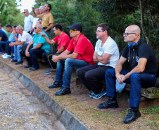 Policiais militares da reserva selecionados no Programa Escola Segura, do Governo do Estado, para atuar na segurança das escolas estaduais, iniciaram nesta quinta-feira (02) os cursos de treinamento e aperfeiçoamento. Eles foram selecionados em todas as fases do processo (previsto em edital), como saúde física e psicológica.Foto:Soldado Amanda Morais