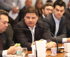 Governador Carlos Massa Ratinho Júnior durante reunião com a equipe de governo.Curitiba, 07-05-19.Foto:Rodrigo Felix Leal / ANPr.