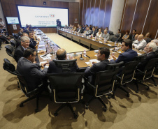 Governador Carlos Massa Ratinho Júnior durante reunião com a equipe de governo.Curitiba, 07-05-19.Foto: Arnaldo Alves / ANPr.