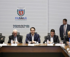 Governador Carlos Massa Ratinho Júnior durante reunião com a equipe de governo.Curitiba, 07-05-19.Foto: Arnaldo Alves / ANPr.